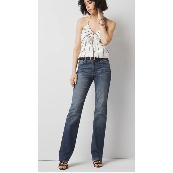 White House Black Market Plus Mid-Rise Everyday Soft Bootcut Jeans Blue Size 14 - Picture 3 of 14